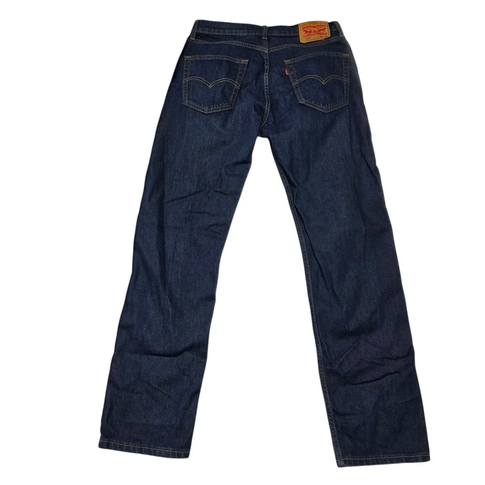 Levi's 505 Regular Fit Jeans Mens 32x32 Dark Wash Blue Denim Straight Leg
